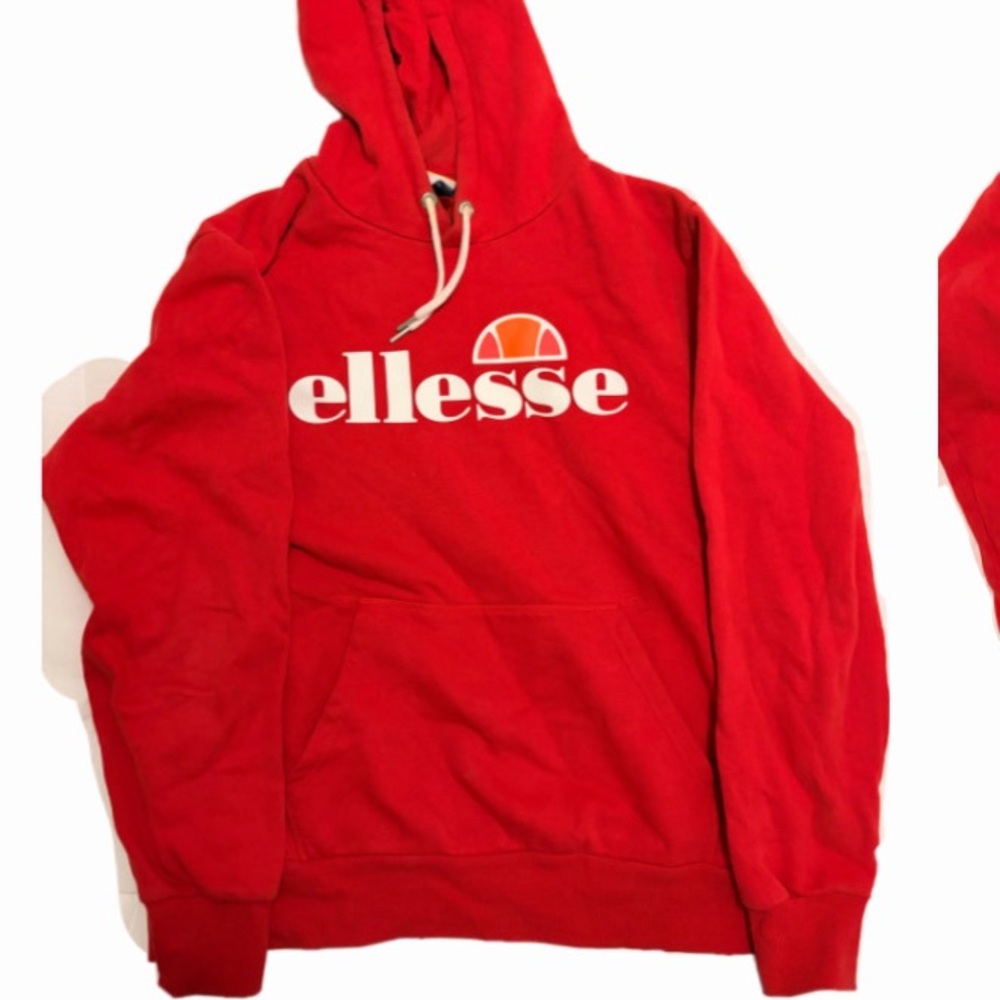 Ellesse Red Crewneck Hoodie Sweatshirt
